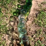 How to edge a garden with bottles