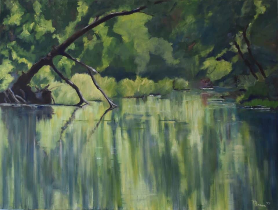 Landscape Painting Bastrop TX,Oil painting by Tammy Brown