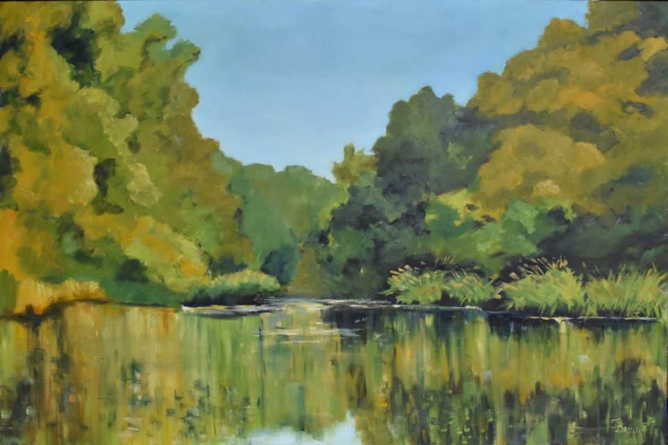 Landscape Painting Bastrop TX, Oil, 24 x 36, Tammy Brown